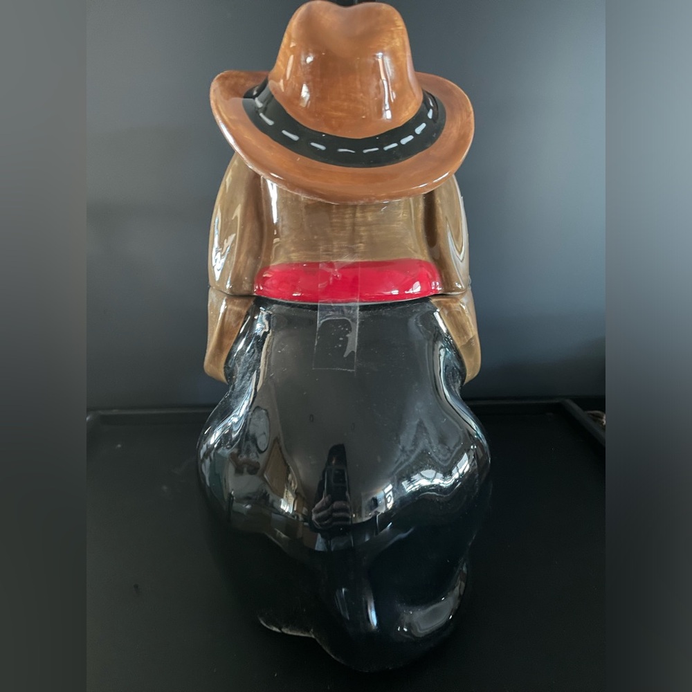 The Pioneer Woman Cookie Jar Cowboy Boots & Hat Charlie Basset Hound NOS 12” - Picture 4 of 6